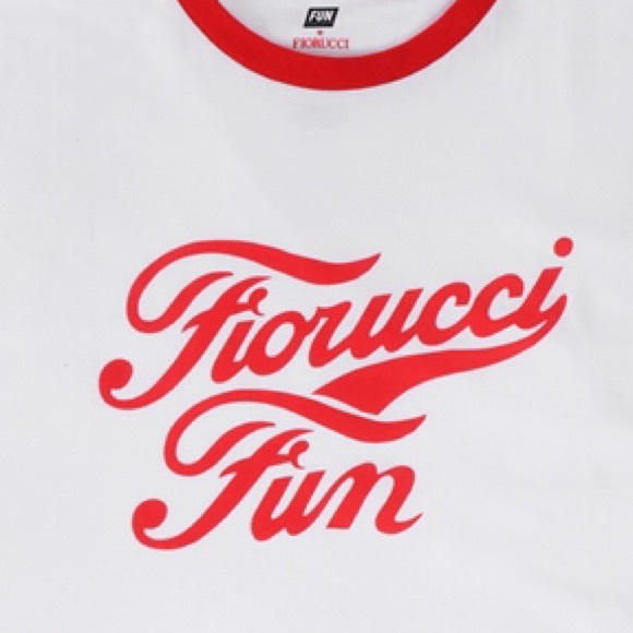 WHITE RED FIORUCCi FUN MEN’S GRAPHIC T-SHIRT - Picture 3 of 3